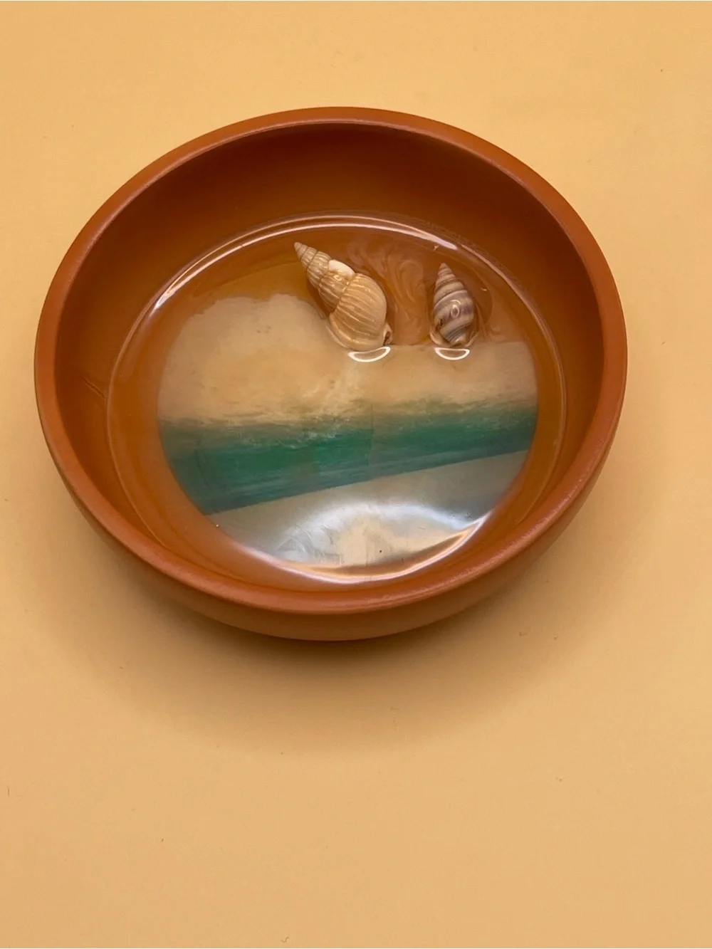 Terracotta Brown Nautical Trinket Dish, NEW